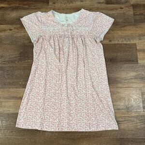 Aria Collection Floral Pink Nightgown Sleep Dress Pajamas M Ribbon Lace READ